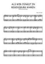 Téléchargez l'arrangement pour piano de la partition de Als wir jüngst in Regensburg waren en PDF